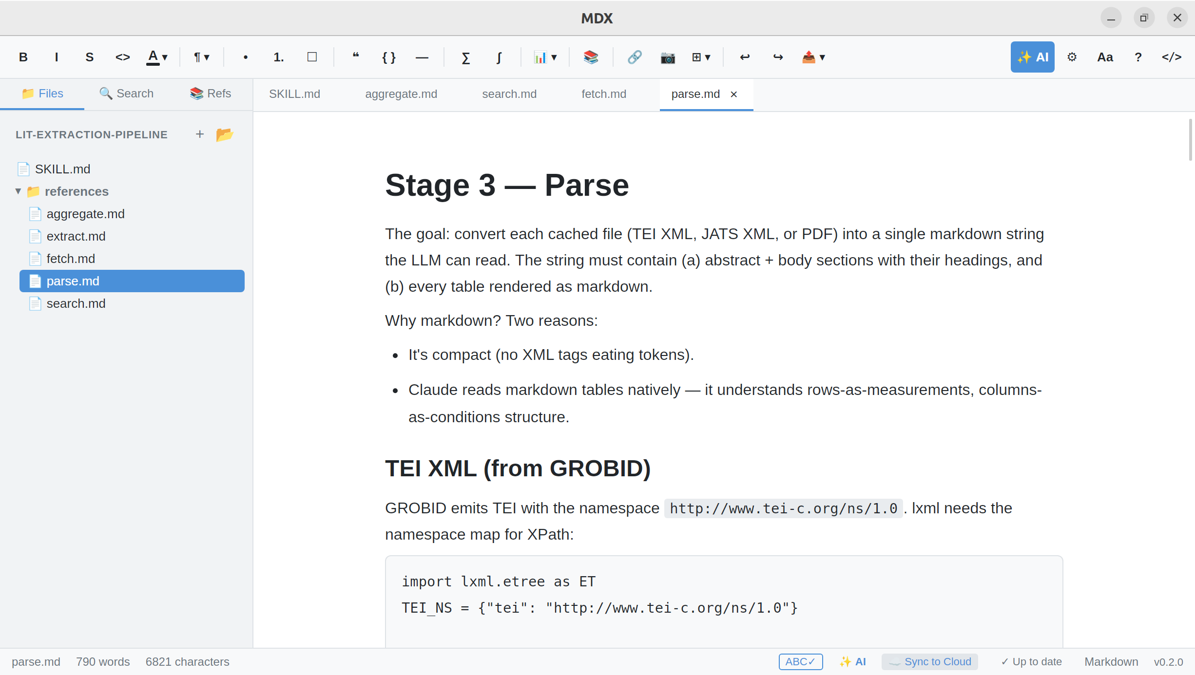 MDX editor full window